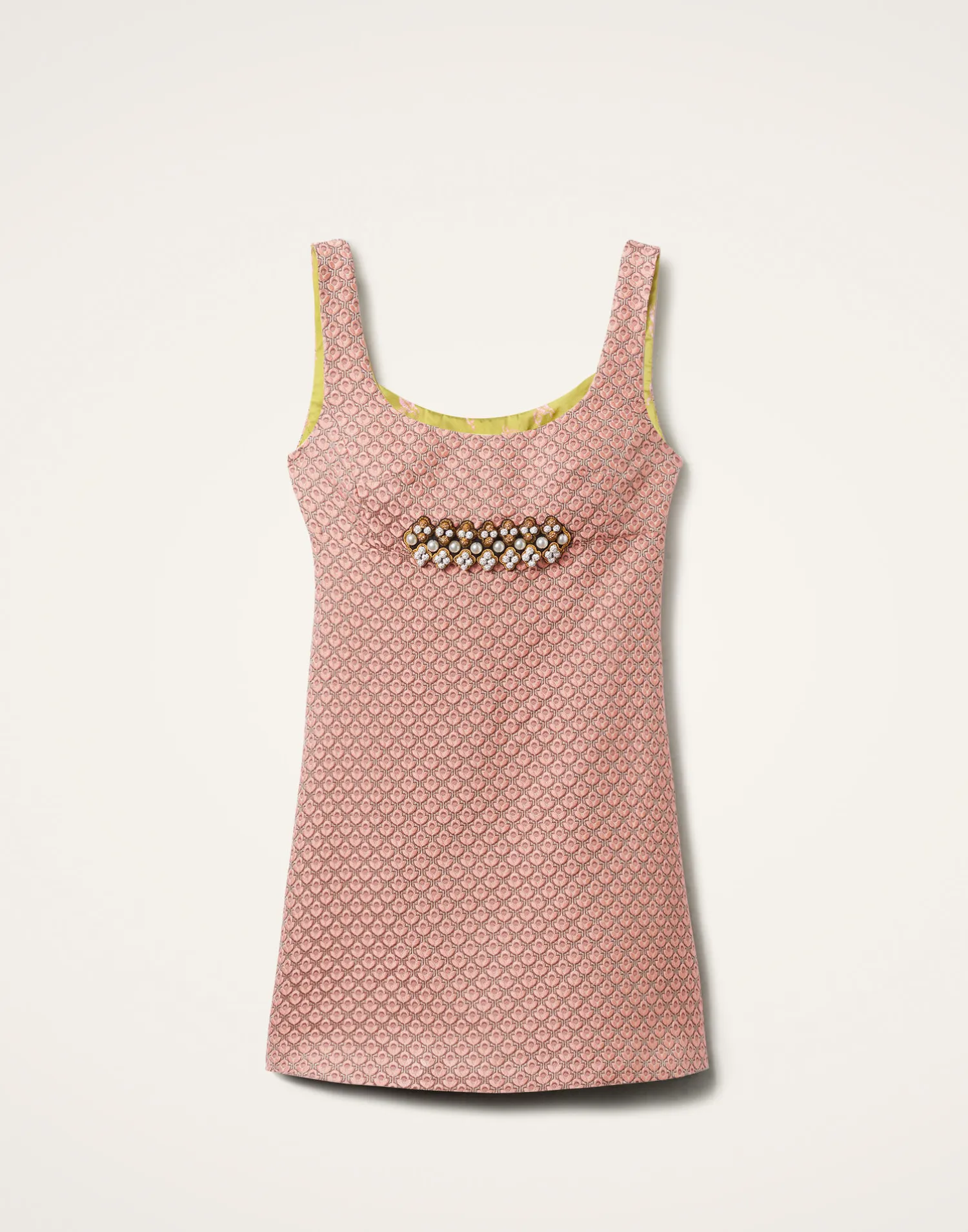La DoubleJ Vestiti<Ella Mini DressTulip Pale Pink in Jacquard Embroidered