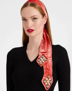 La DoubleJ Foulard E Sciarpe|Accessories<Ella 2-Ways StoleSolid Orange in Velvet