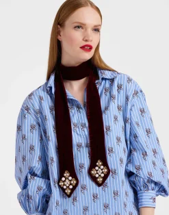 La DoubleJ Foulard E Sciarpe|Accessories<Ella 2-Ways StoleSolid Red in Velvet