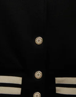 La DoubleJ Felpe E Magliette|Capispalla<Embroidered Sisterhood Varsity BomberSolid Black in Jersey