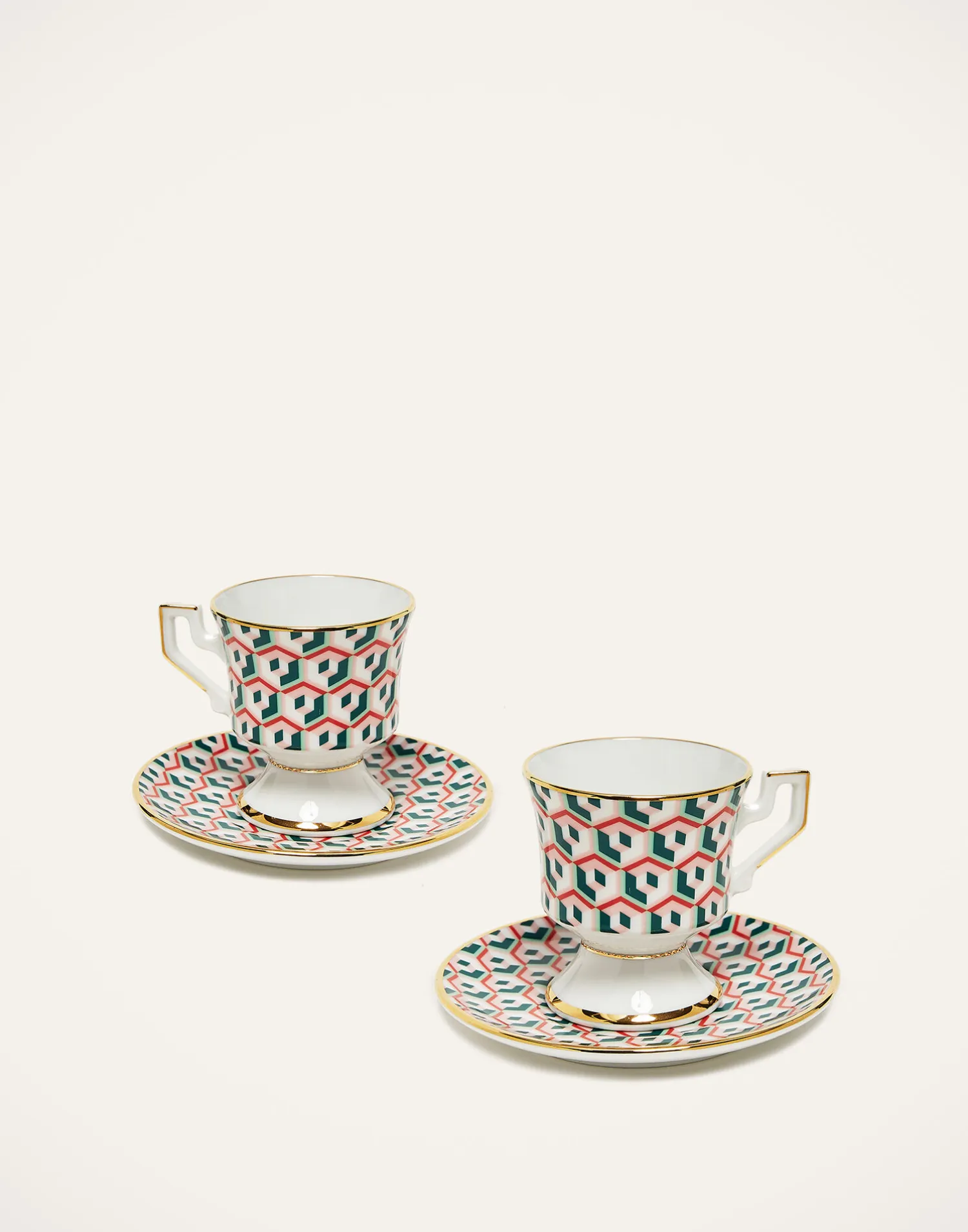 La DoubleJ Set Da Te E Caffe|Tavola<Espresso Cup & Saucer Set of 2Cubi Lilla in Porcelain