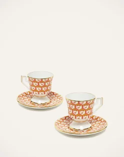 La DoubleJ Set Da Te E Caffe|Tavola<Espresso Cup & Saucer Set of 2Cubi Oro in Porcelain