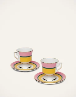La DoubleJ Set Da Te E Caffe|Tavola<Espresso Cup & Saucer Set of 2Rainbow Giallo in Porcelain