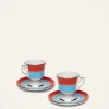 La DoubleJ Set Da Te E Caffe|Tavola<Espresso Cup & Saucer Set of 2Rainbow Azzurro in Porcelain