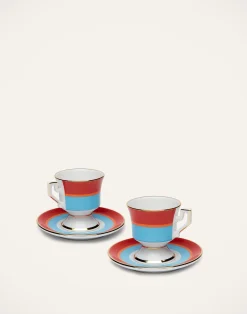 La DoubleJ Set Da Te E Caffe|Tavola<Espresso Cup & Saucer Set of 2Rainbow Azzurro in Porcelain