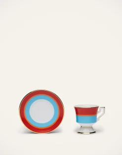 La DoubleJ Set Da Te E Caffe|Tavola<Espresso Cup & Saucer Set of 2Rainbow Azzurro in Porcelain