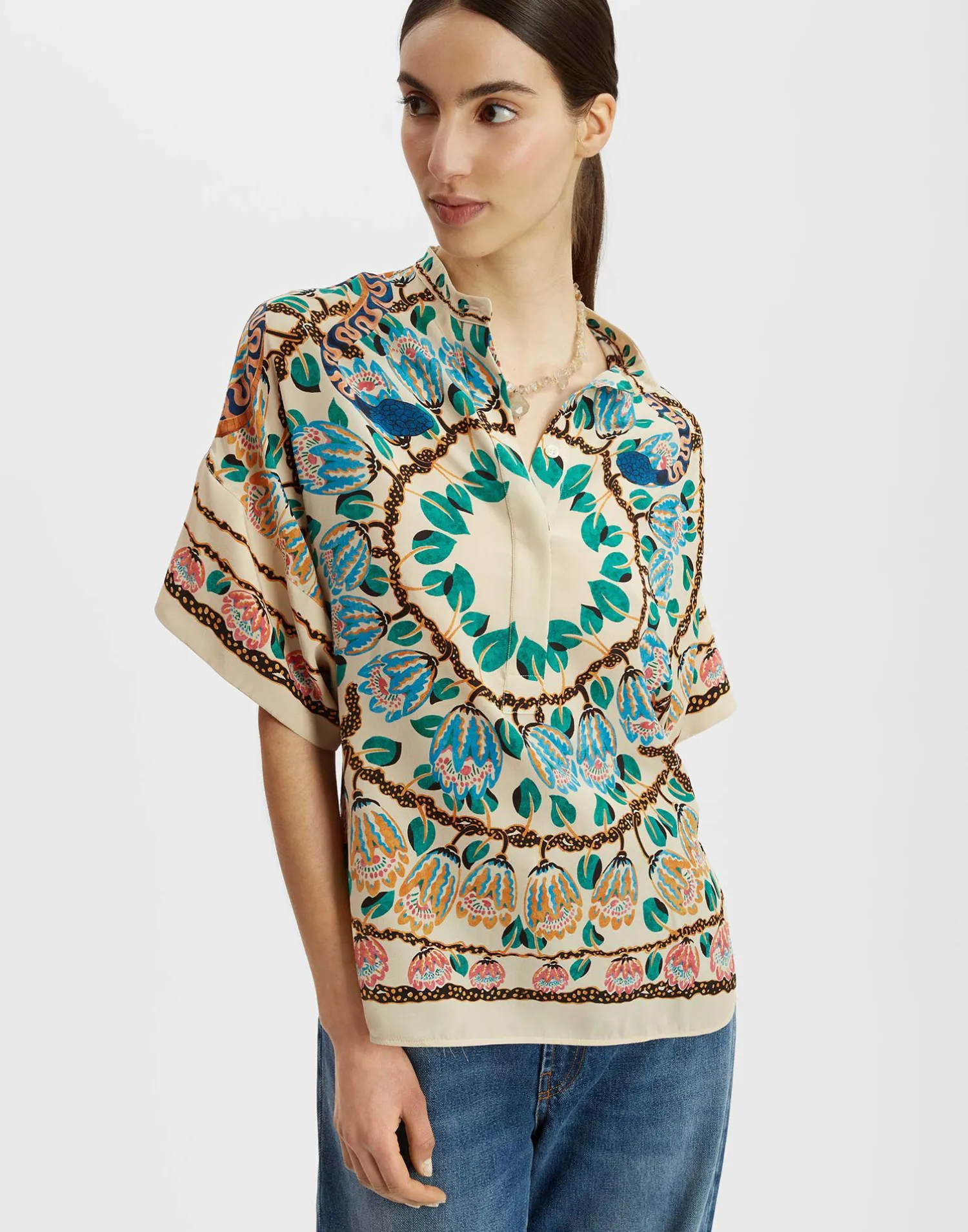 La DoubleJ Camicie E Top<Estelle BlouseEve Ecru in Crepe De Chine