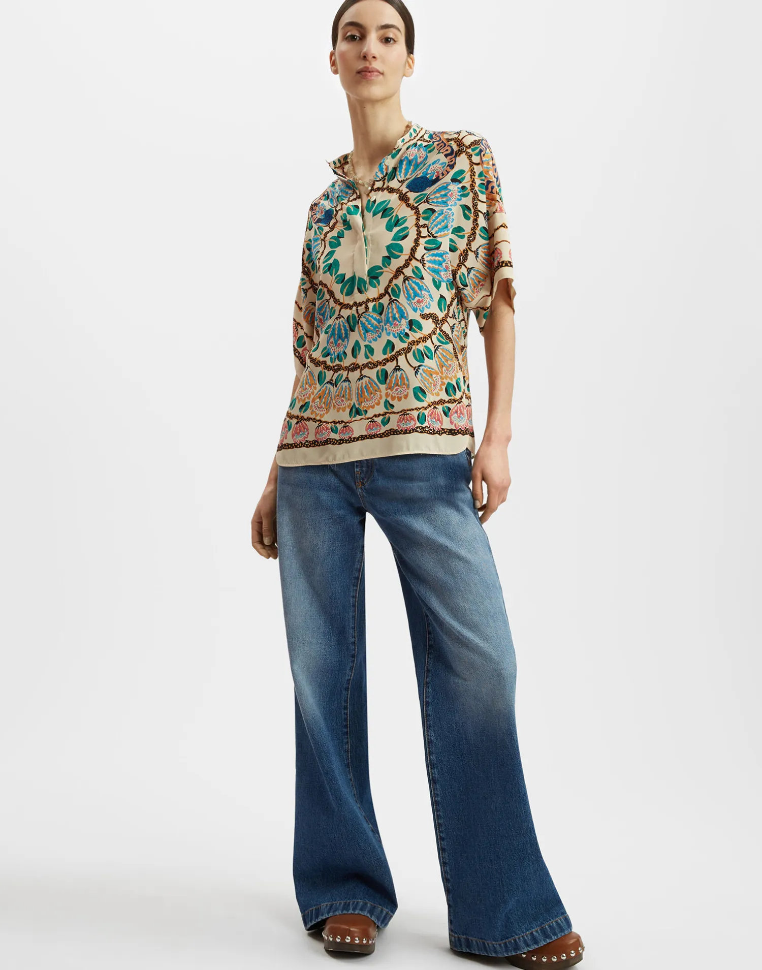 La DoubleJ Camicie E Top<Estelle BlouseEve Ecru in Crepe De Chine