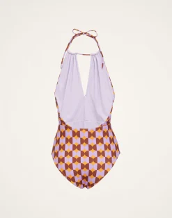 La DoubleJ Moda Mare<Esther SwimsuitMezzaluna Orange in Lycra
