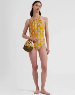 La DoubleJ Moda Mare<Esther SwimsuitPineapple Sunflower in Lycra