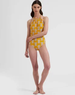 La DoubleJ Moda Mare<Esther SwimsuitPineapple Sunflower in Lycra