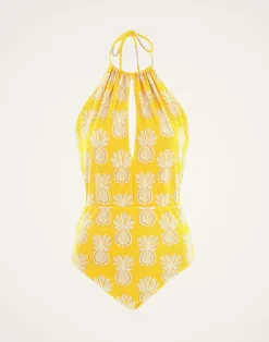 La DoubleJ Moda Mare<Esther SwimsuitPineapple Sunflower in Lycra