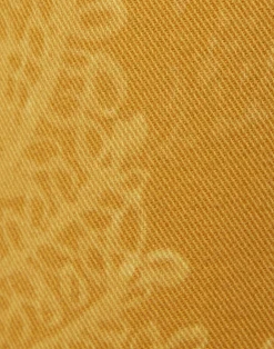 La DoubleJ Denim|Pantaloni E Shorts<Fancy Crop JeansSicomore Yellow in Laser-Printed Denim With Fringe