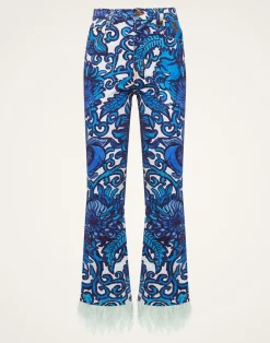 La DoubleJ Denim|Pantaloni E Shorts<Fancy Crop Jeans (With Feathers)Anemone in Denim