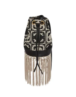 La DoubleJ Borse E Pochettes|Accessories<Feria Crossbody BagMini Tiles Black in Macram&eacute;