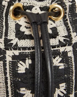 La DoubleJ Borse E Pochettes|Accessories<Feria Crossbody BagMini Tiles Black in Macramé