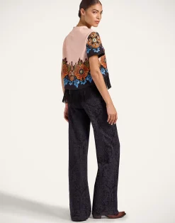 La DoubleJ Denim|Pantaloni E Shorts<Flare JeansCorte Black in Denim