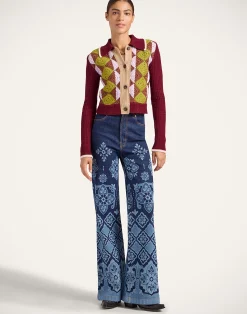 La DoubleJ Denim|Pantaloni E Shorts<Flare JeansPartenope Navy in Denim