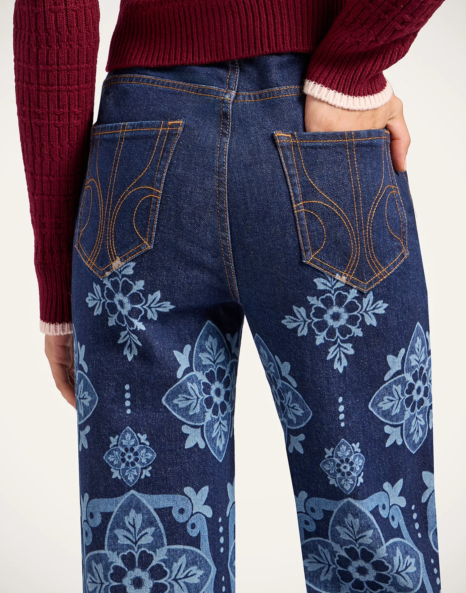La DoubleJ Denim|Pantaloni E Shorts<Flare JeansPartenope Navy in Denim