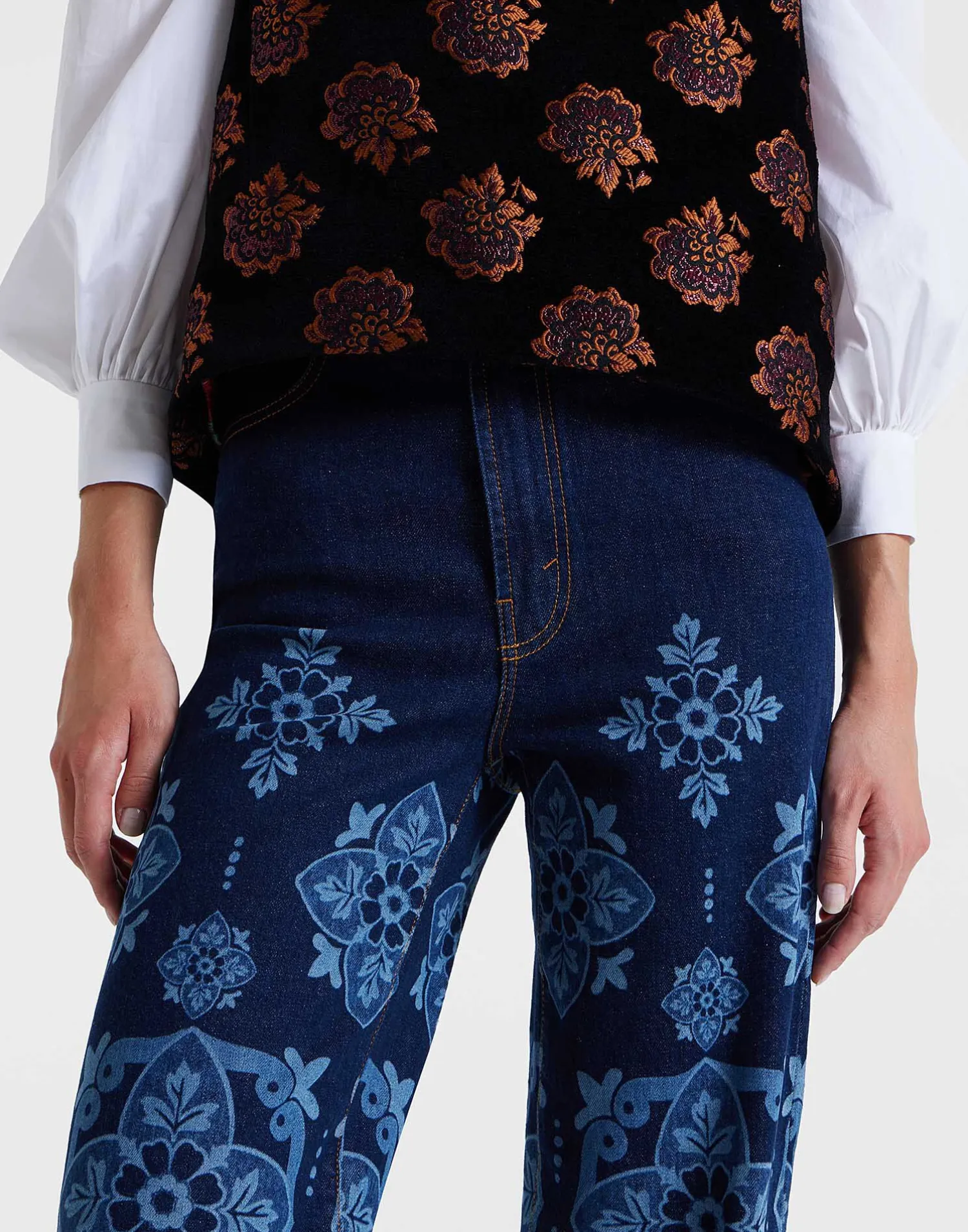 La DoubleJ Denim|Pantaloni E Shorts<Flare JeansPartenope Navy in Denim