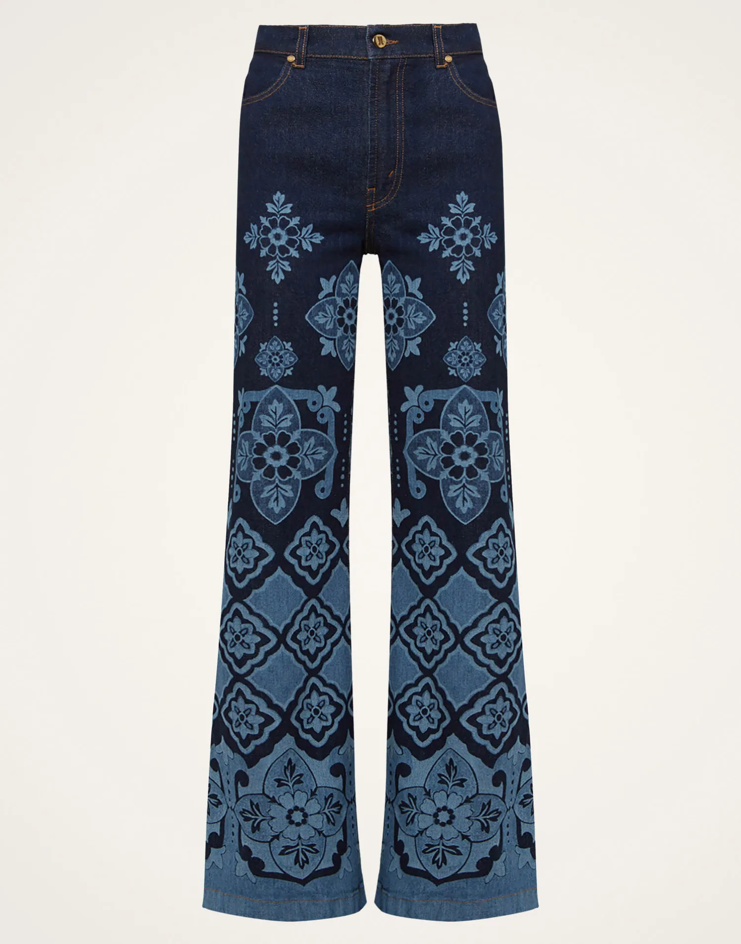 La DoubleJ Denim|Pantaloni E Shorts<Flare JeansPartenope Navy in Denim