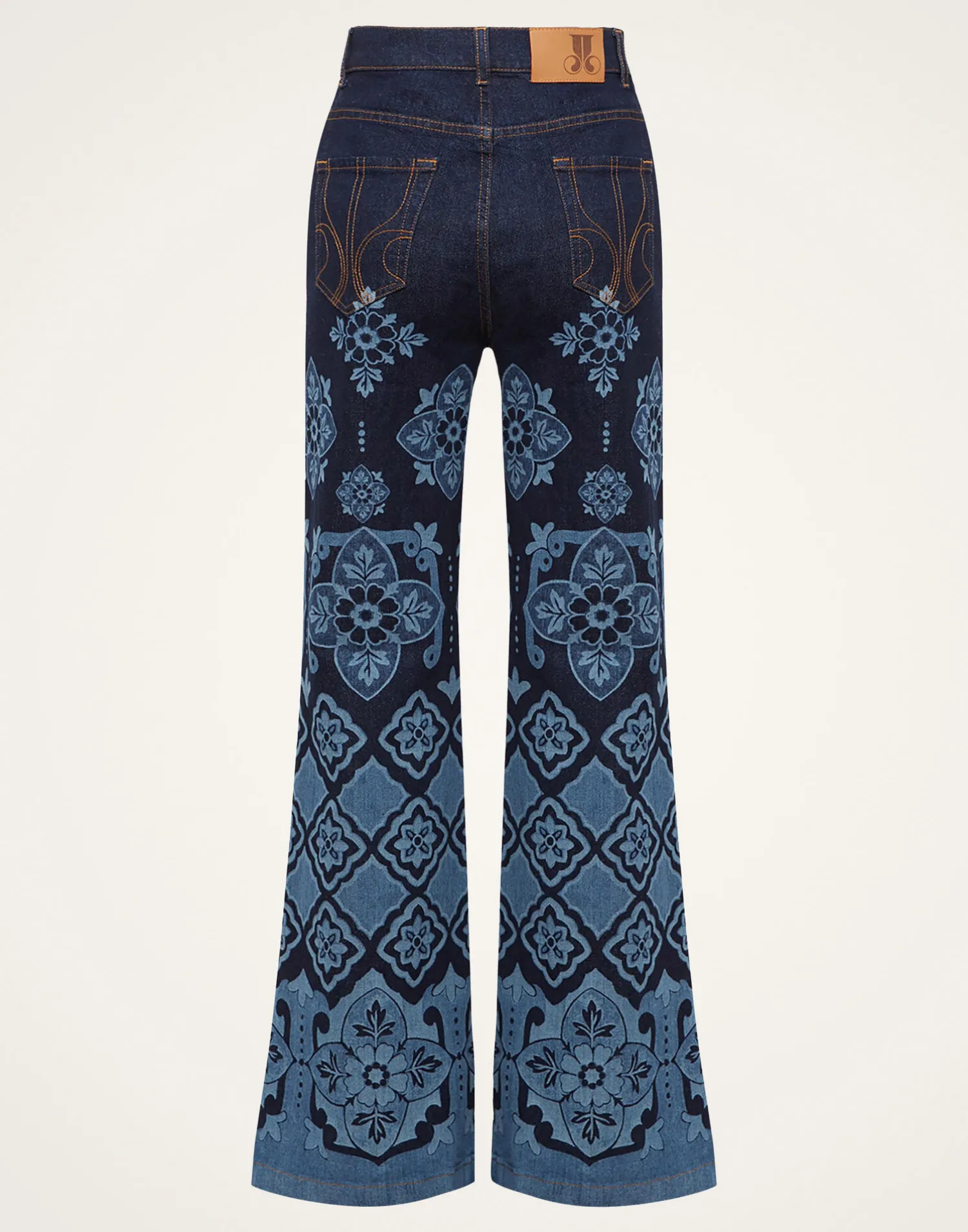 La DoubleJ Denim|Pantaloni E Shorts<Flare JeansPartenope Navy in Denim