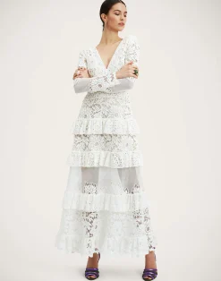 La DoubleJ Vestiti<Footloose Lacey DressWhite in Cotton Lace