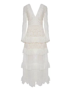 La DoubleJ Vestiti<Footloose Lacey DressWhite in Cotton Lace