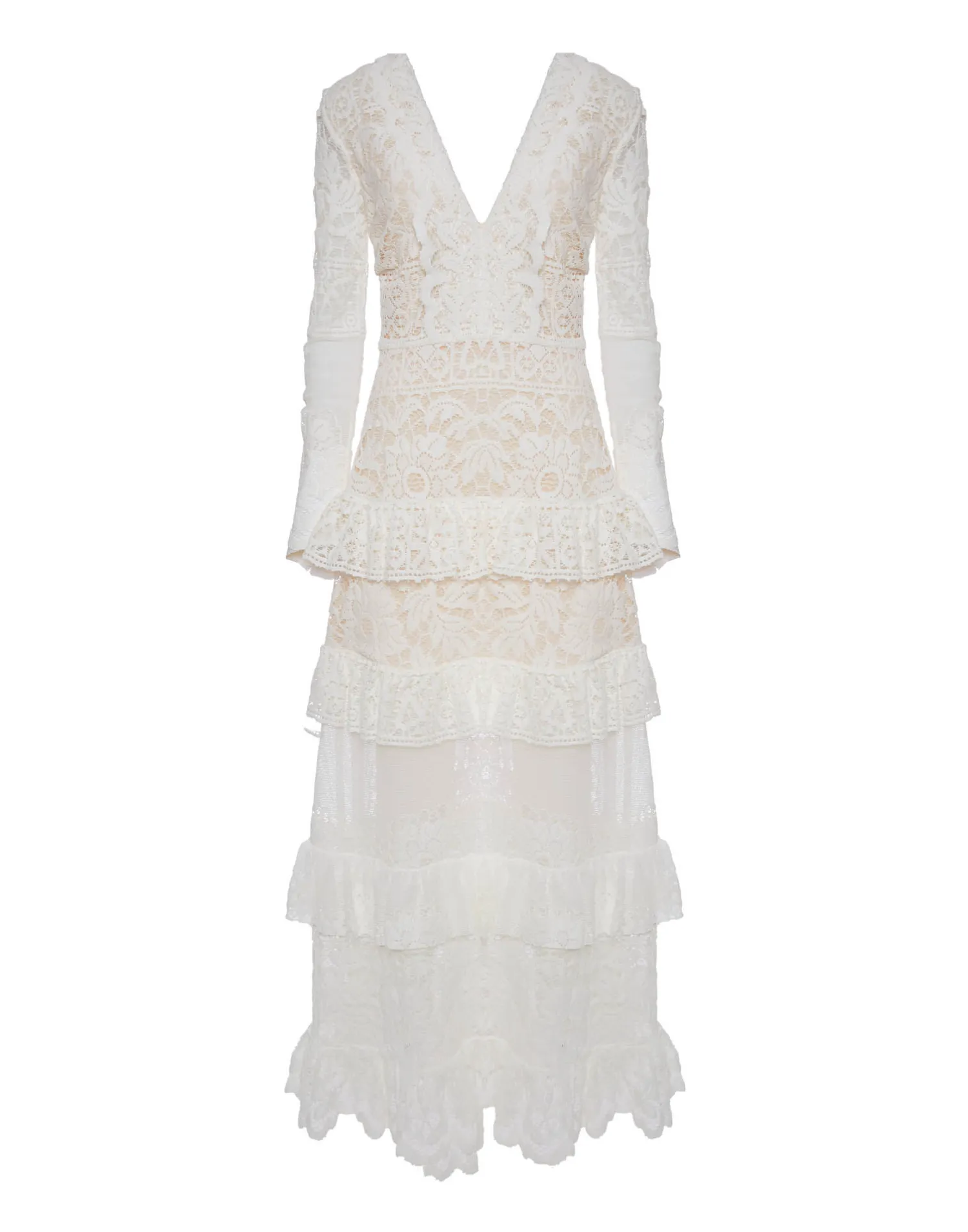 La DoubleJ Vestiti<Footloose Lacey DressWhite in Cotton Lace
