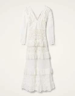 La DoubleJ Vestiti<Footloose Lacey DressWhite in Cotton Lace