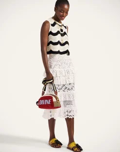 La DoubleJ Gonne<Footloose Lacey SkirtWhite in Cotton Lace