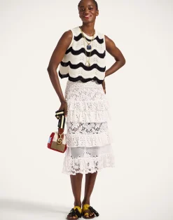 La DoubleJ Gonne<Footloose Lacey SkirtWhite in Cotton Lace