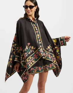 La DoubleJ Camicie E Top<Foulard ShirtBorboni Plac&eacute;e Nero in Twill Silk