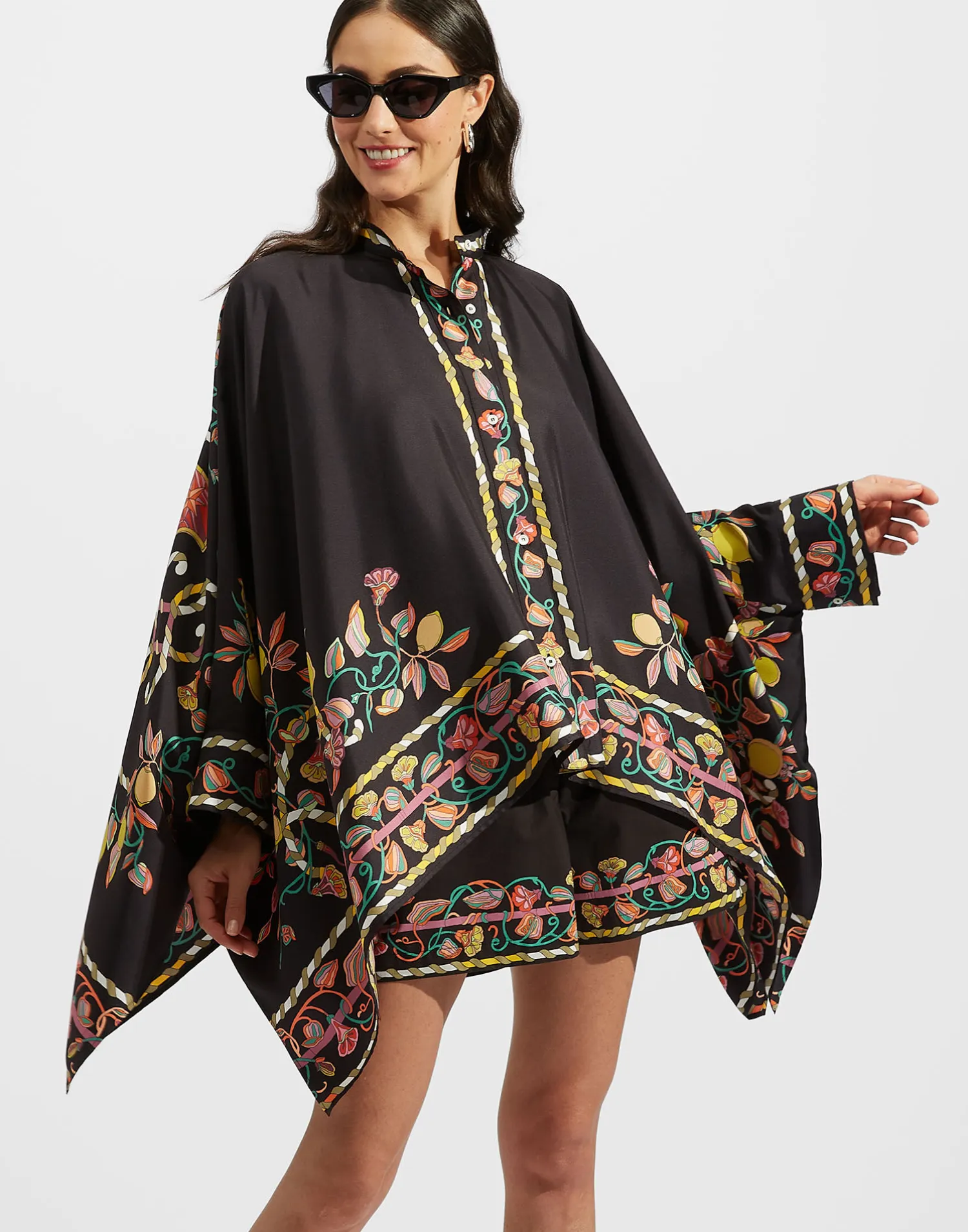 La DoubleJ Camicie E Top<Foulard ShirtBorboni Placée Nero in Twill Silk