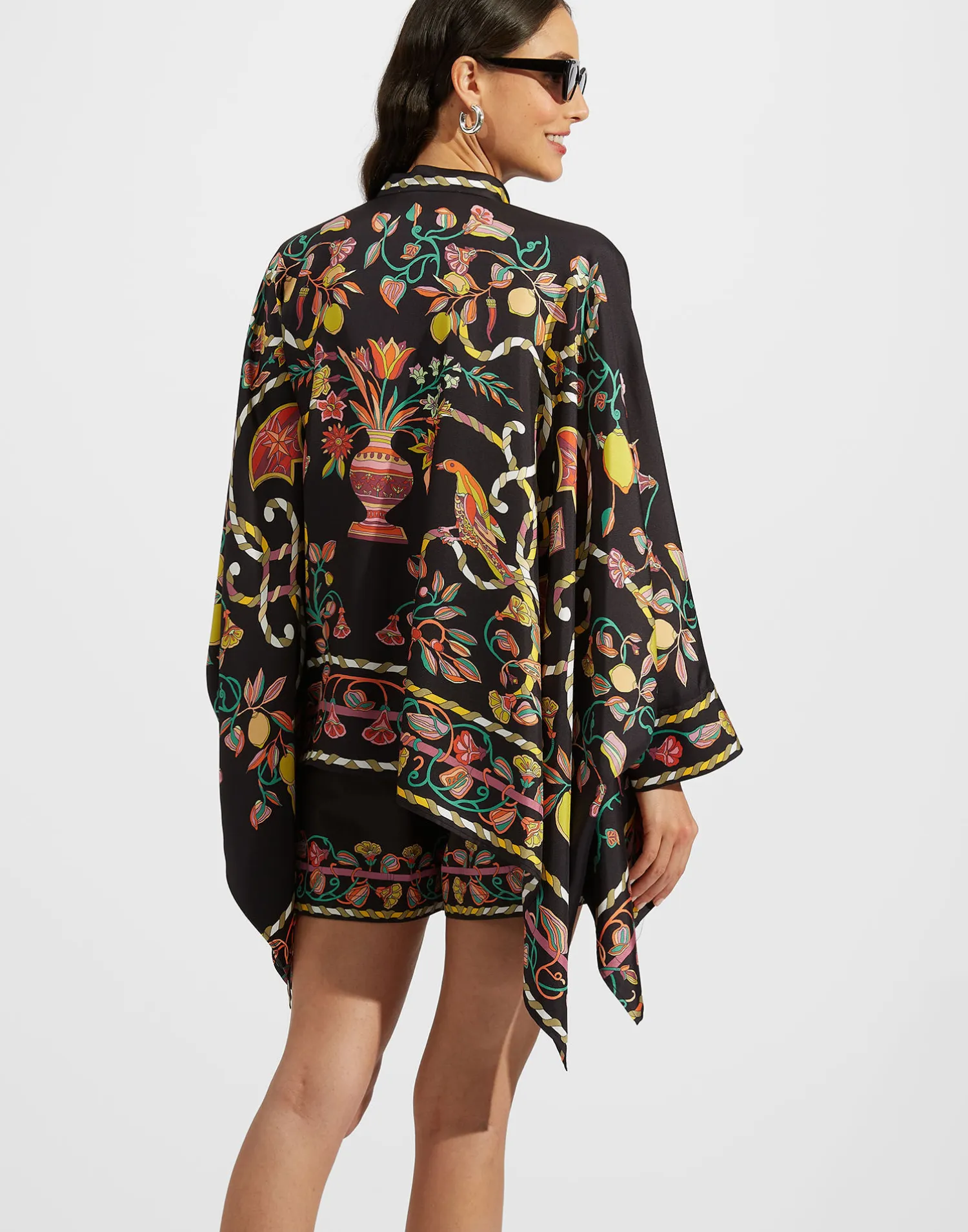 La DoubleJ Camicie E Top<Foulard ShirtBorboni Placée Nero in Twill Silk