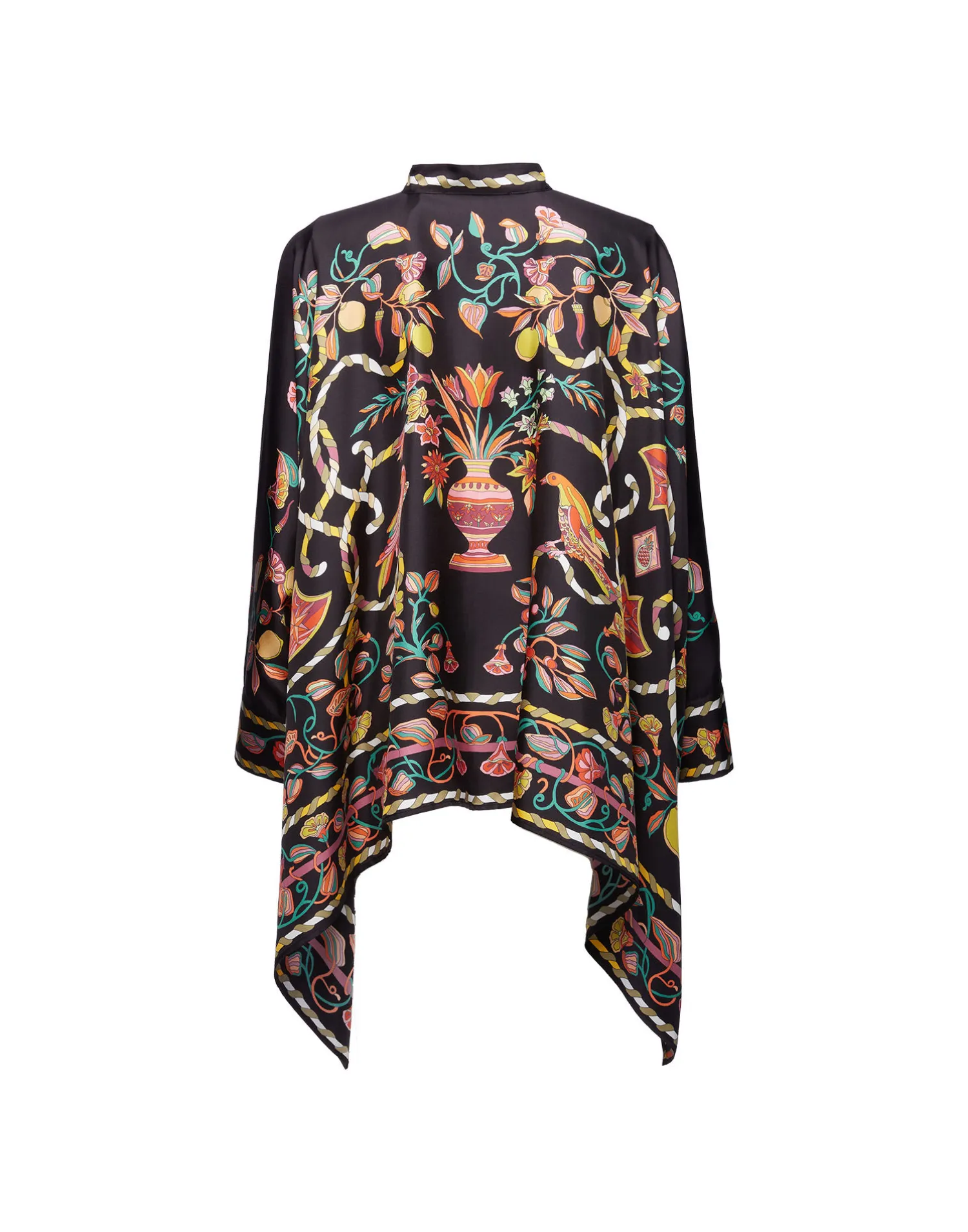 La DoubleJ Camicie E Top<Foulard ShirtBorboni Placée Nero in Twill Silk