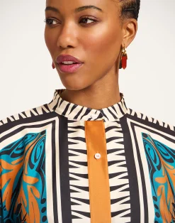 La DoubleJ Camicie E Top<Foulard ShirtFlorence Plac&eacute;e in Silk Twill