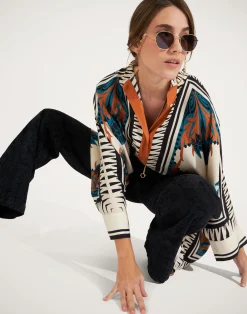 La DoubleJ Camicie E Top<Foulard ShirtFlorence Plac&eacute;e in Silk Twill