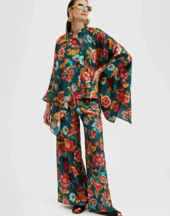 La DoubleJ Camicie E Top<Foulard ShirtHottie Emerald in Silk Twill