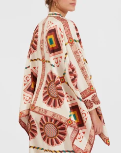 La DoubleJ Party Dressing<Foulard ShirtMacro Tiles Plac&eacute;e in Twill Silk
