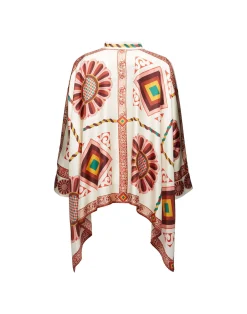 La DoubleJ Party Dressing<Foulard ShirtMacro Tiles Plac&eacute;e in Twill Silk