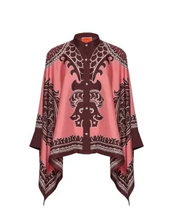 La DoubleJ Party Dressing<Foulard ShirtOltrarno Plac&eacute;e Pink in Silk Twill