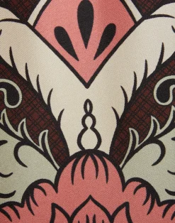 La DoubleJ Party Dressing<Foulard ShirtPortal Plac&eacute;e Brown in Silk Twill