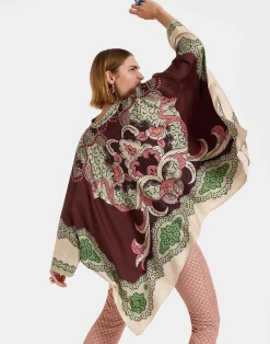 La DoubleJ Camicie E Top<Foulard ShirtPortal Plac&eacute;e Brown in Silk Twill