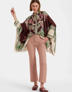 La DoubleJ Camicie E Top<Foulard ShirtPortal Plac&eacute;e Brown in Silk Twill