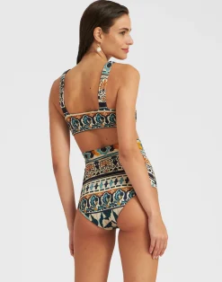 La DoubleJ Moda Mare<Giga BriefCasareale Small Plac&egrave;e Cream in Lycra