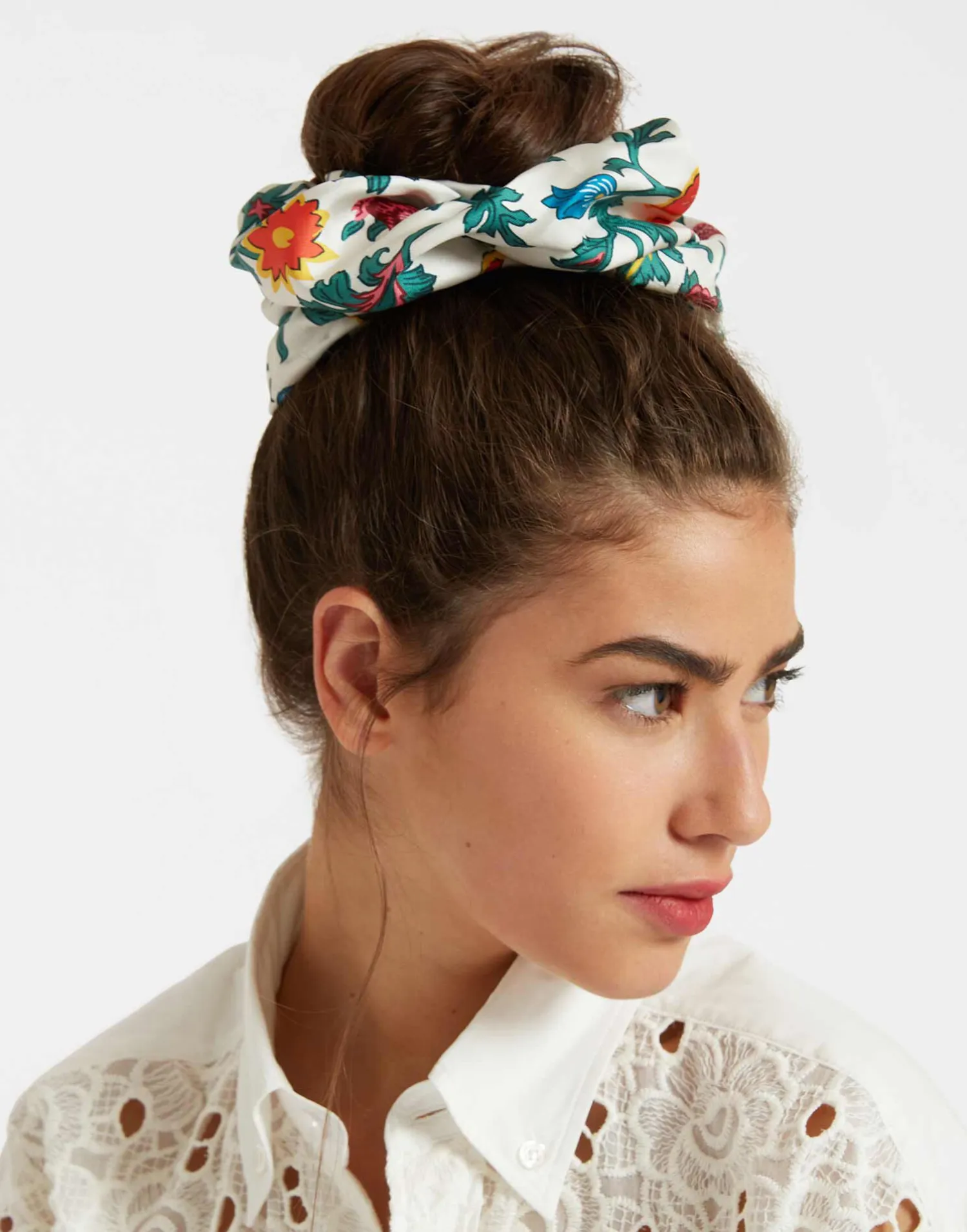 La DoubleJ Accessori Per Capelli|Accessories<Giga ScrunchieDragonflower Mini Multicolor in Silk Twill