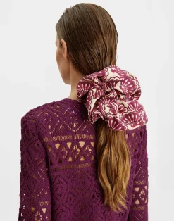 La DoubleJ Accessori Per Capelli|Accessories<Giga ScrunchieFans Purple in Silk Twill