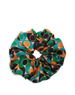 La DoubleJ Accessori Per Capelli|Accessories<Giga ScrunchieGumball Verde in Silk Twill