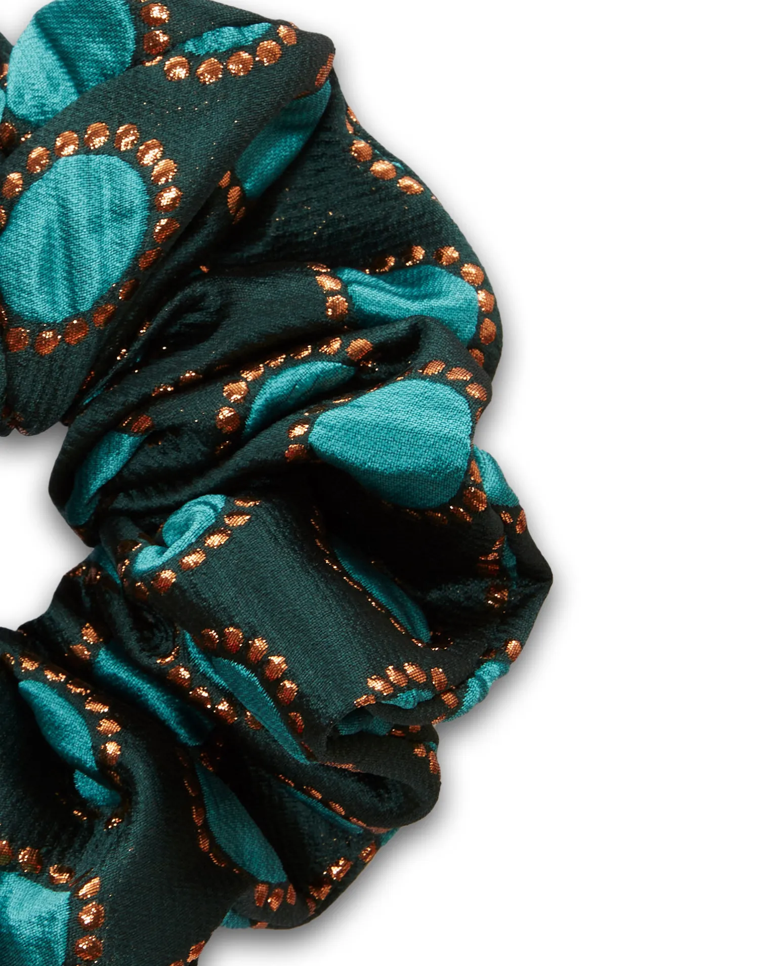La DoubleJ Accessori Per Capelli|Accessories<Giga ScrunchieWinter Sun Emerald in Jacquard